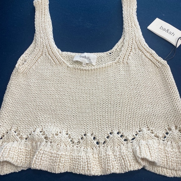 BA&SH "Sena tank top/lady pullover" from Paris, France 🇫🇷 GORGEOUS & neutral - Picture 1 of 12